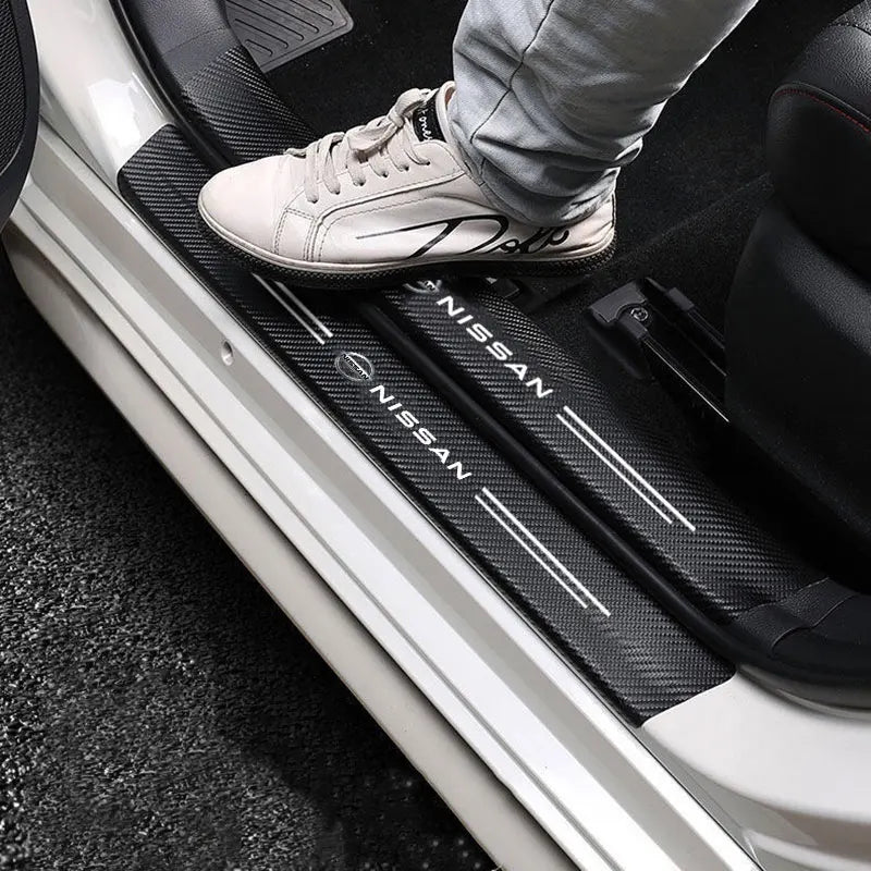 Carbon Fiber Car Sticker Car Door Protective Strip For Nissan J10 X-Trail Qashqai Juke Leaf Micra NOTE Patrol Pulsar NISMO