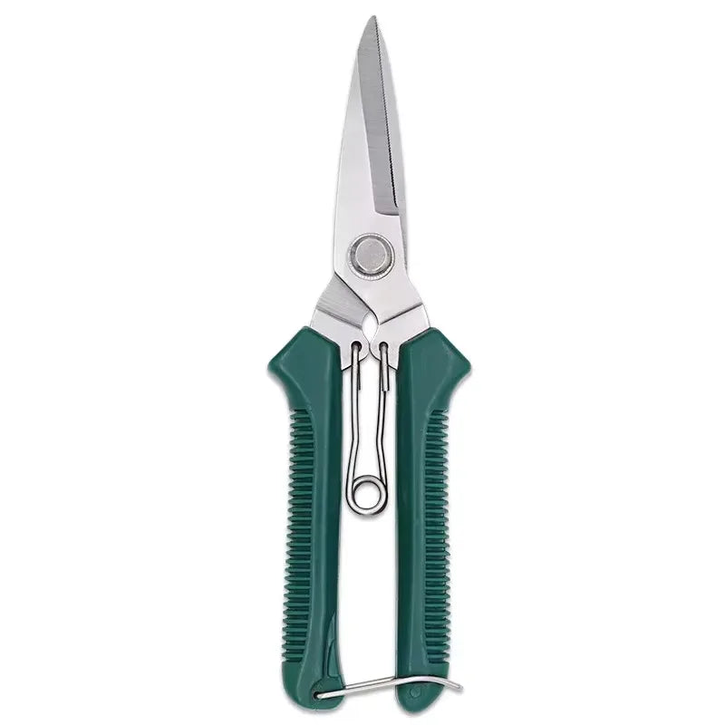 Garden Pruning Shears – Straight-Head Non-Slip Stainless Steel Bonsai & Household Scissors