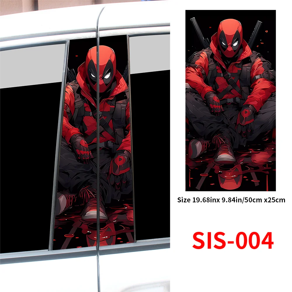 Anime Hero Car Stickers Auto B-pillar Car Center Column Decoration Cover Scratches Waterproof Sunscreen Vinyl Decals Accessories