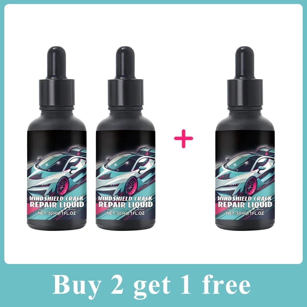 Magic DIY Glass Cure Kit – Car Glass Quick Repair Kit 30ml Nano Fluid Windscreen Scratch Crack Restore Filler