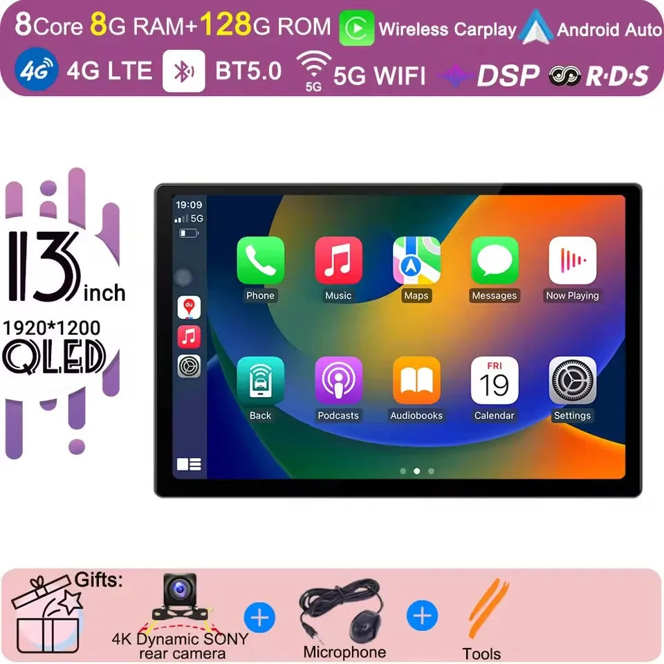 13 inch Android 15 Carplay Auto Car Radio Multimedia For  Chevrolet Silverado 3 GMTK2 2014 2015 2016  2017 2018 Autoradio
