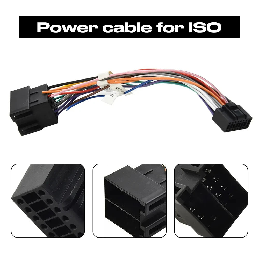 Universal ISO Power Cable, USB, Microphone & GPS Antenna Kit — Car Stereo Install Accessories (Toyota, Nissan, Suzuki)