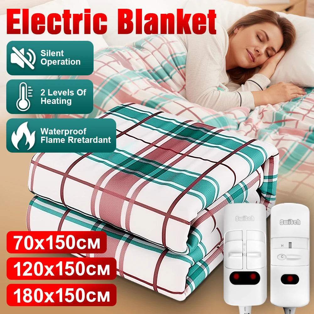 Electric Heated Under Blanket with Thermostat, 3 Sizes