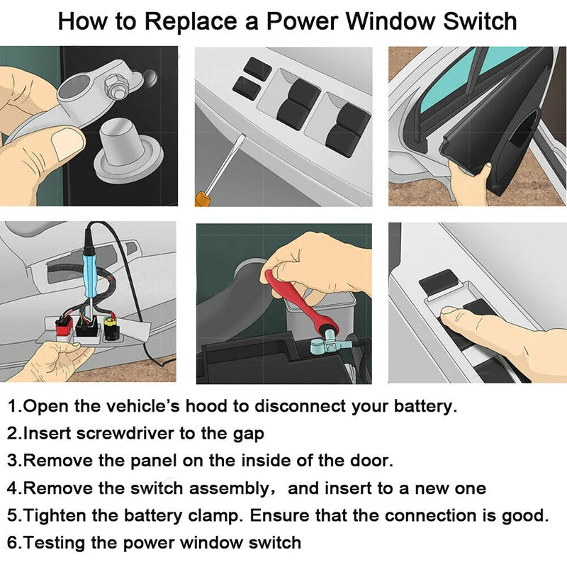 Car Accessories 4pcs Power Window Switch Compatible with Buick Tahoe Chevy Silverado Traverse HHR GMC Sierra 1500 2500HD 3500HD
