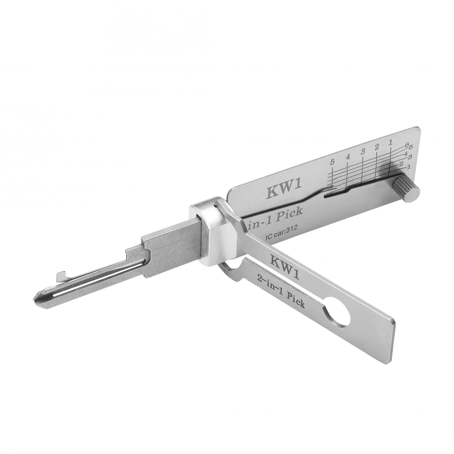 1-6Set Lishi 2 in 1 Unlock Decoder Pickup Kit Unlock Tool Key Decoder Precision Hook Door Maintenance and Repair