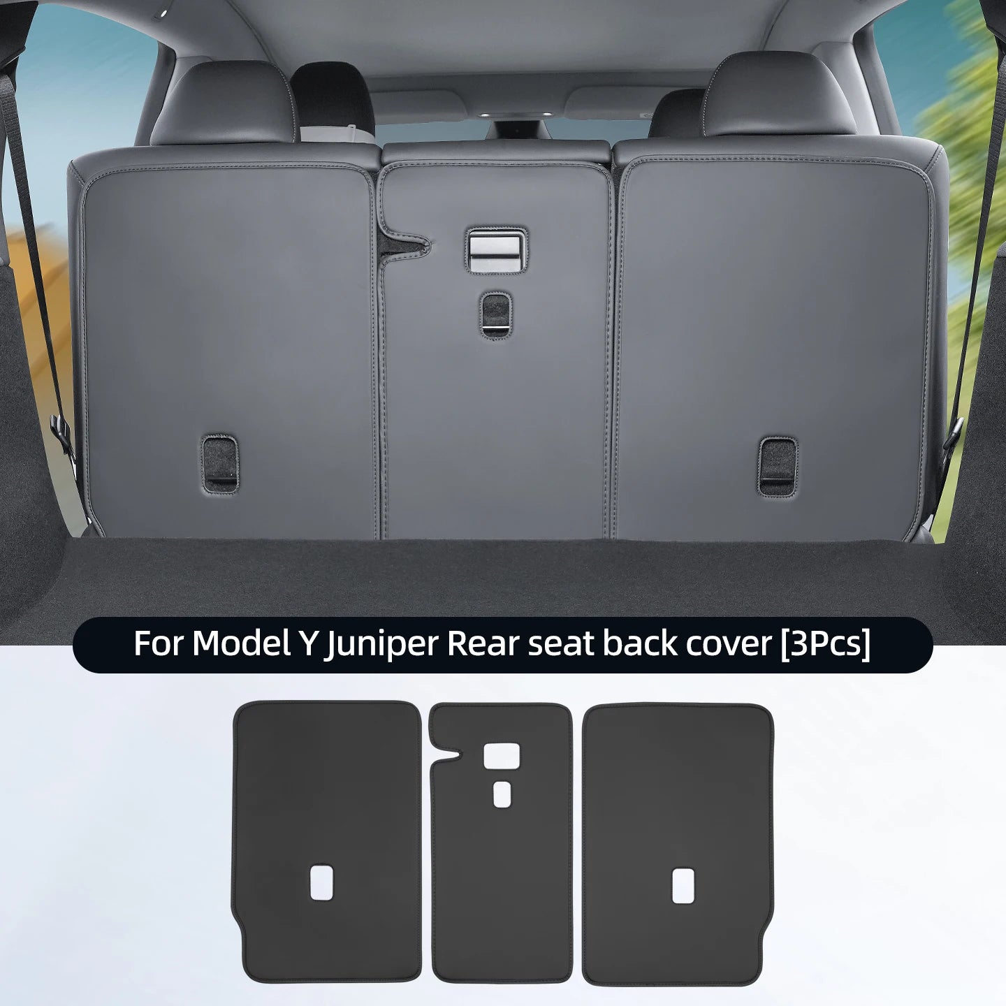 Rear seat backrest protection pad For Tesla Model Y Juniper Trunk Rear Seat Back Cover Backrest Protector Cover Protection Mat