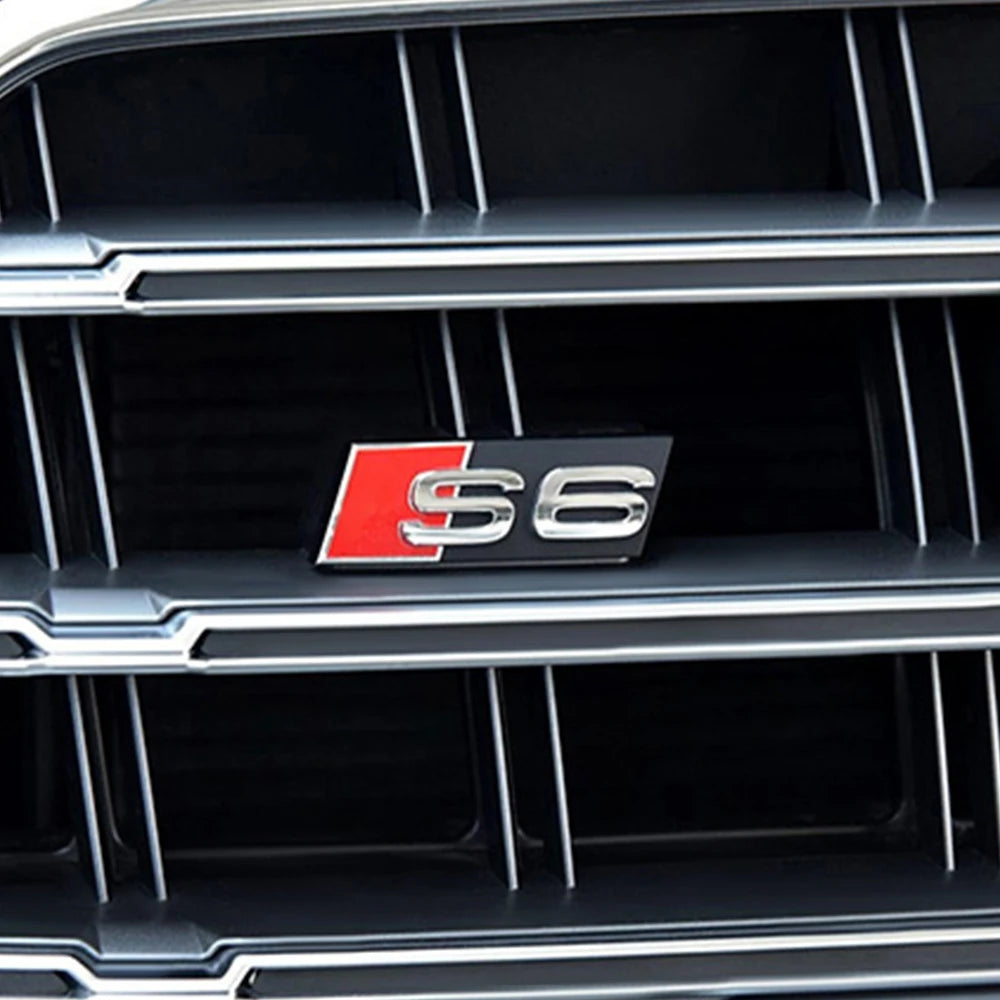 1pc ABS Car Styling Grill Front Hood Badge Grille Emblem Buckle Decoration For Audi S3 S4 S5 S6 S7 Logo Sticker Auto Accessories