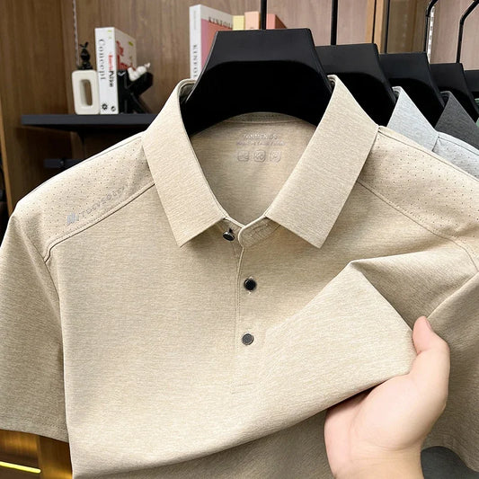 Men's Modern Polo Shirt - Slim Fit, Short Sleeve Business Casual