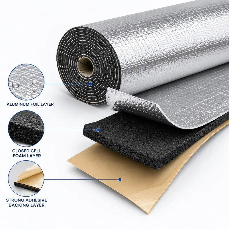 Car Sound Deadening Foil Foam Roll for Doors, Hood and Trunk - view 5