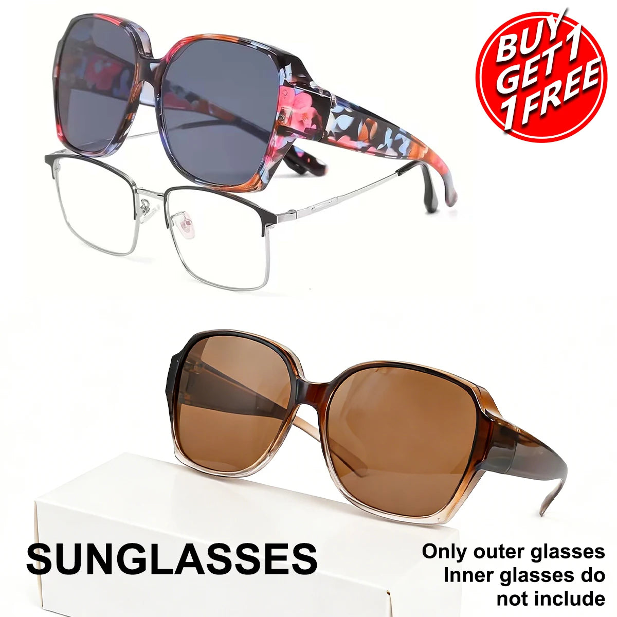 Fit-Over Sunglasses — Wrap-Around UV400 for Prescription Glasses