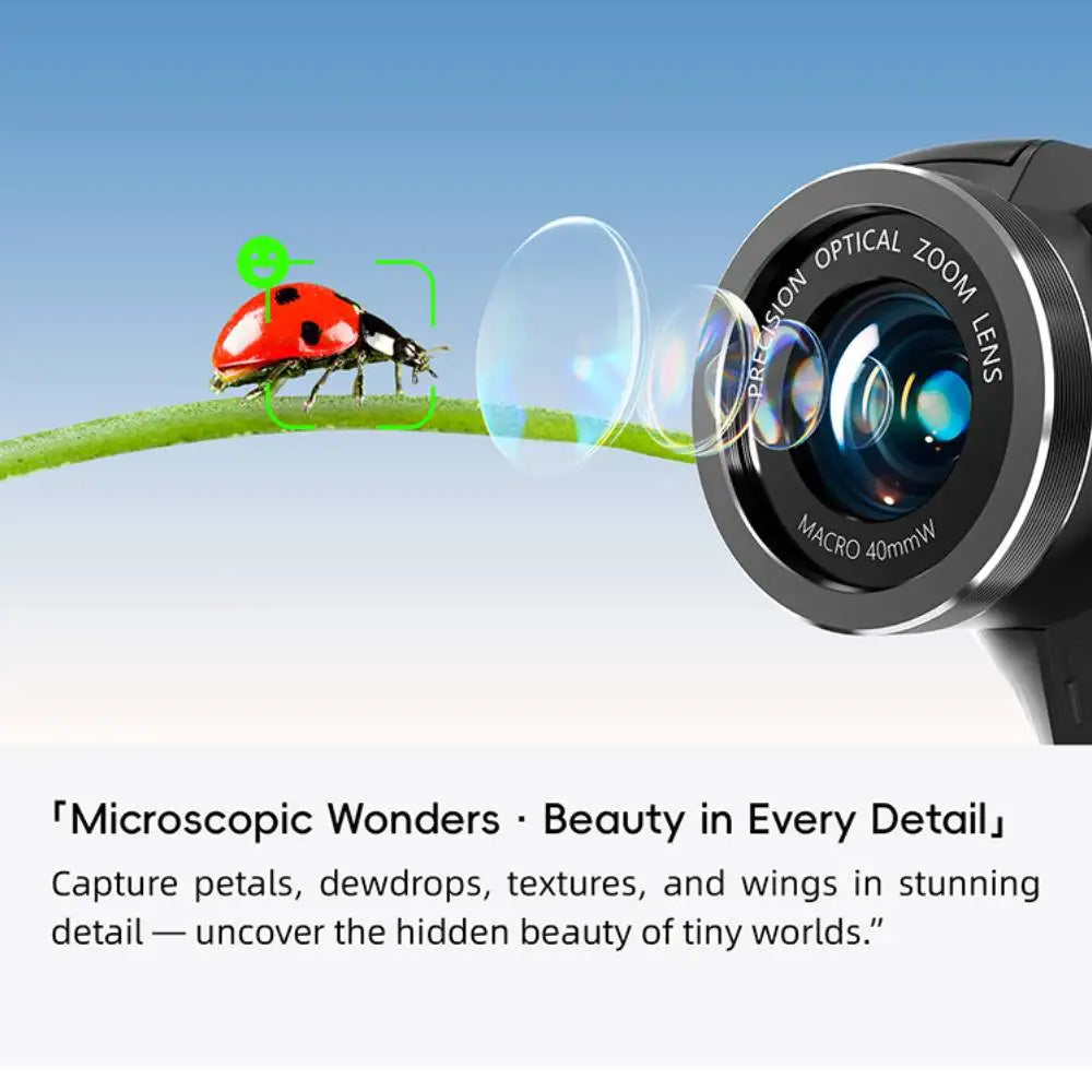 8K Handheld Camcorder — 75MP Vlog Camera, 8X Zoom, Night Vision