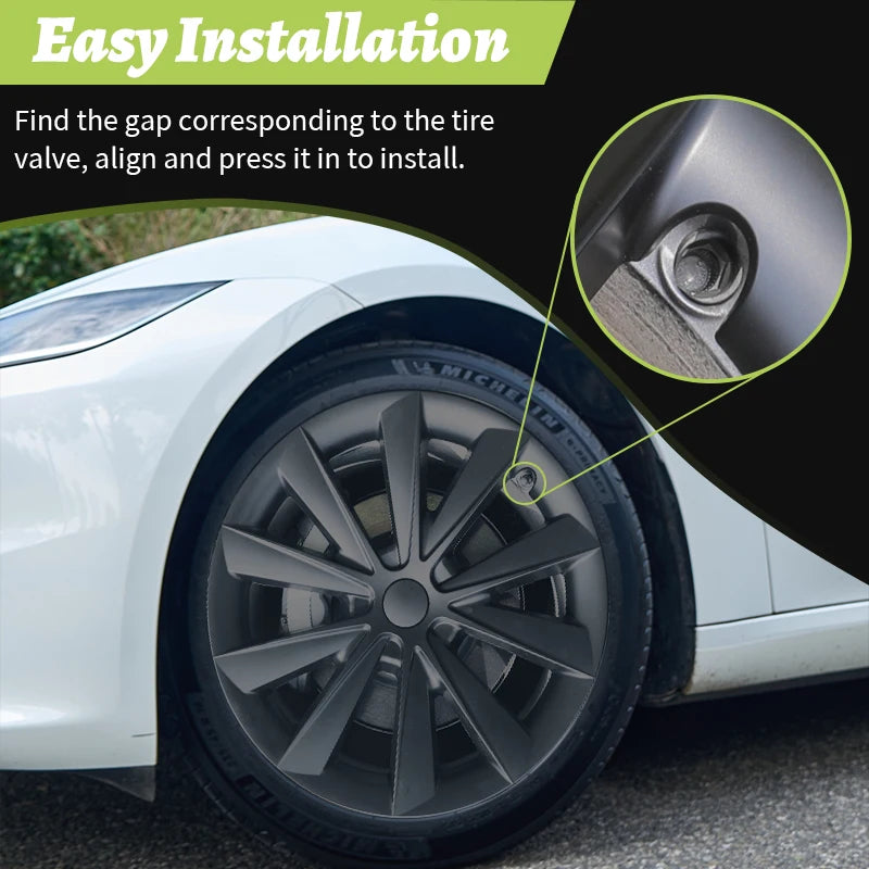 4PCS Design For TESLA Model 3 2026-2026 18 Inch Arachnid Style Wheel Cover Hubcaps Cap Only For Model 3 Wheel Cover Accessories