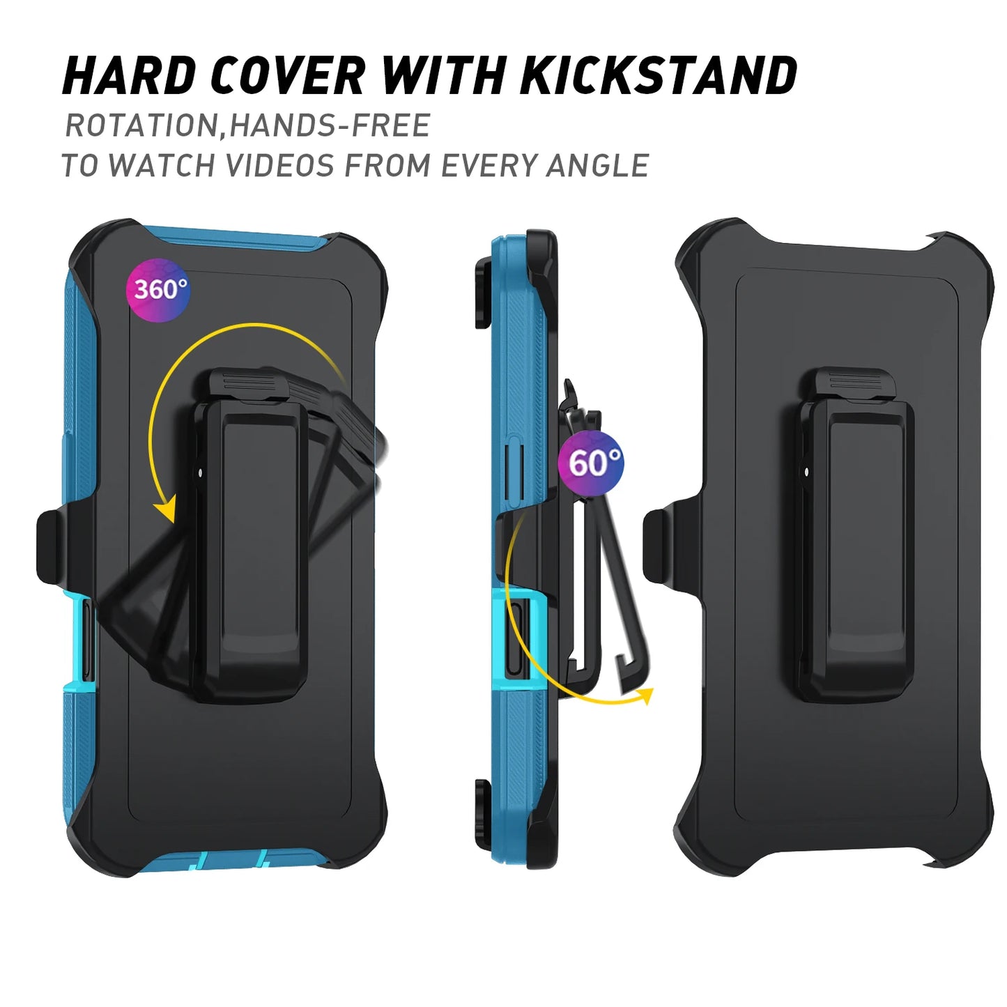 Armor Shockproof Defender Phone Case For iphone 11 12 13 14 15 Pro Max X XS XR XSMAX 7 8 Plus SE2 SE4 Hard PC+TPU Back Cover