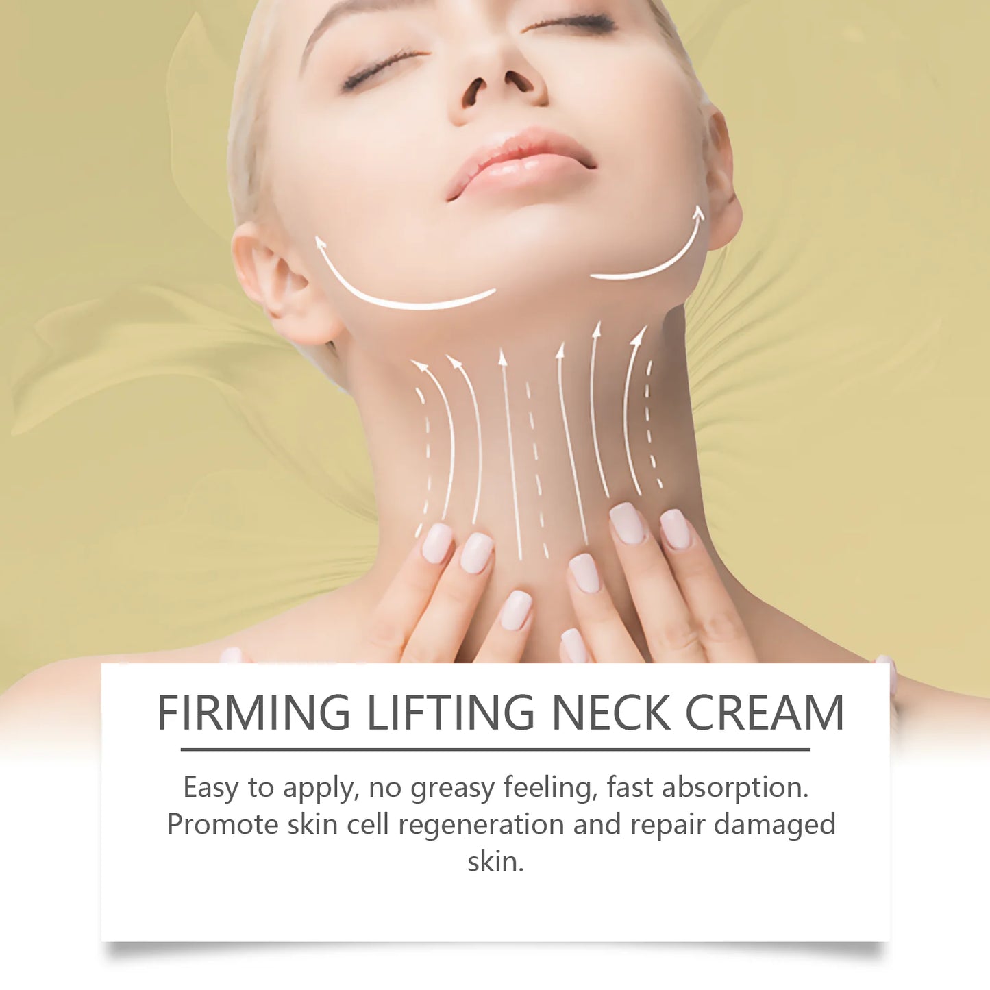 AH-8 Neck Firming Roller Cream Moisturizing Lifting Brighten Skin Fades Fine Lines Reduce Double Chin Massage Firm Neck Cream