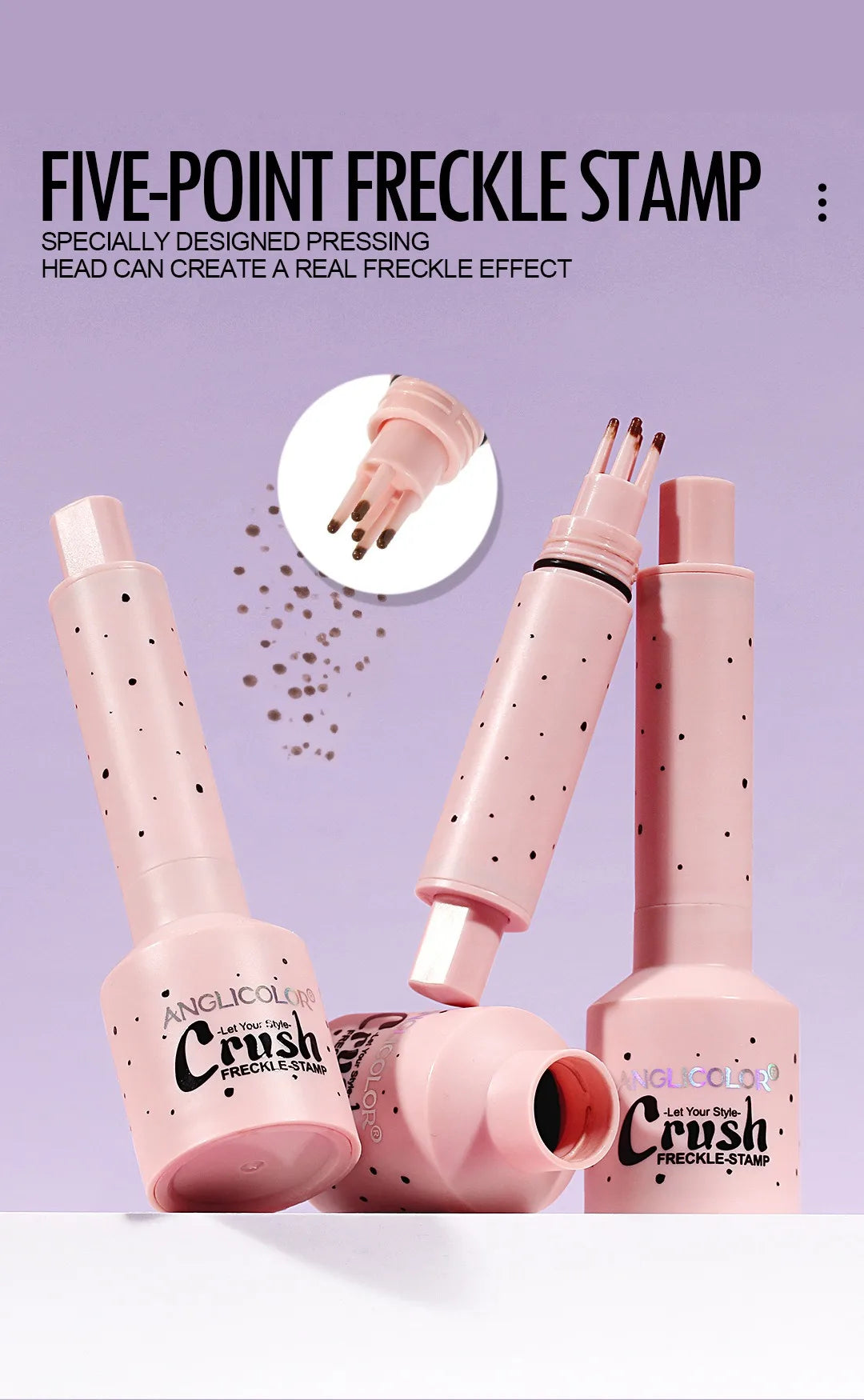 Liquid Air Cushion Freckle Stamp Pen Five-point Head Freckle Natural Simulation Fake Dot Spot Pen Waterproof Lasting Makeup