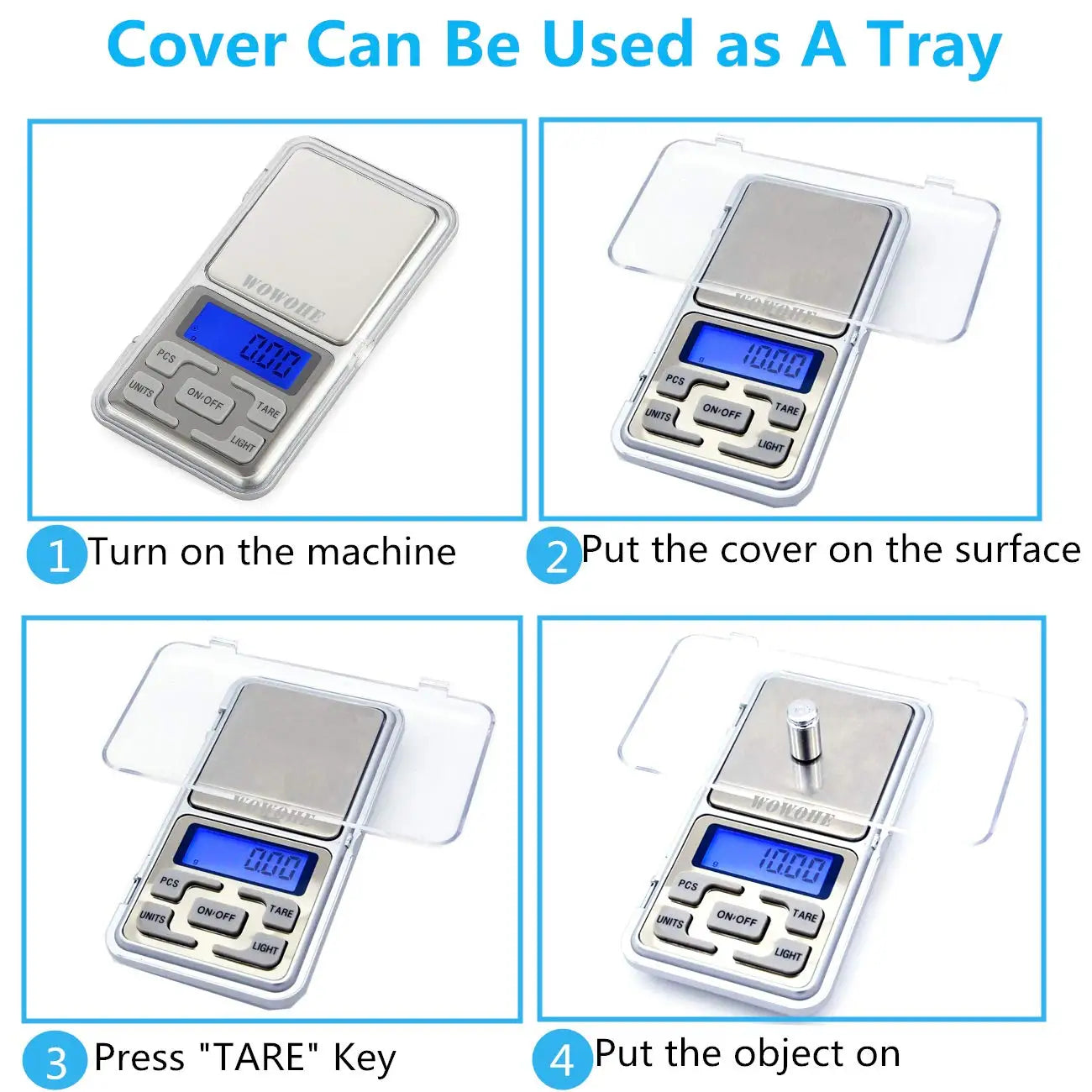 High Precision Mini Pocket Scale 500g/0.1g, Portable Digital Jewelry Scale, Accurate Small LCD Weighing Device for Easy Carry