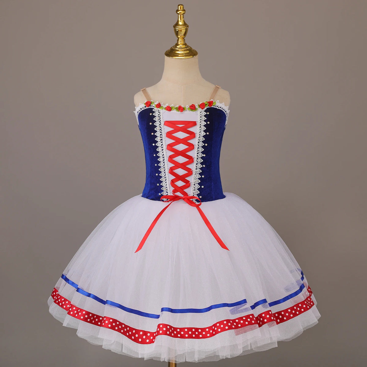 Red Giselle long ballet tutu dress