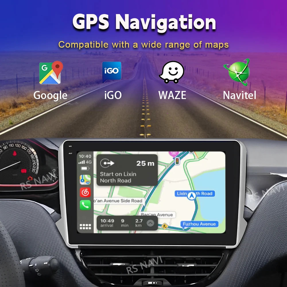 Android 16 Navigation Multimedia Player For Peugeot 2008 208 Series 2012 2013 2014 - 2018 Carplay Auto Stereo BT video Car radio