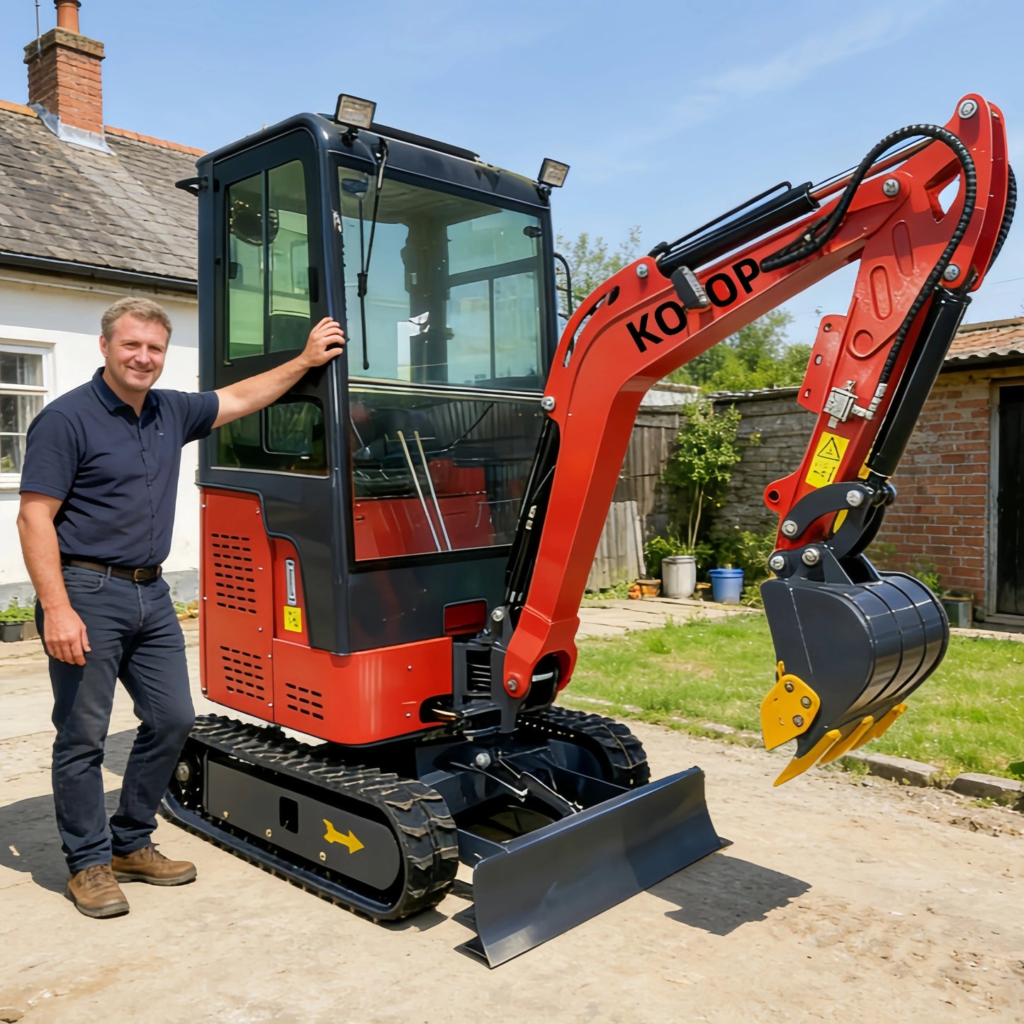 Enclosed Cab 2 Ton Mini Excavator 1 Ton 1.5Ton Tracked Mini Digger For Garden Customized CE EURO 5 Diesel Engine Fast Delivery