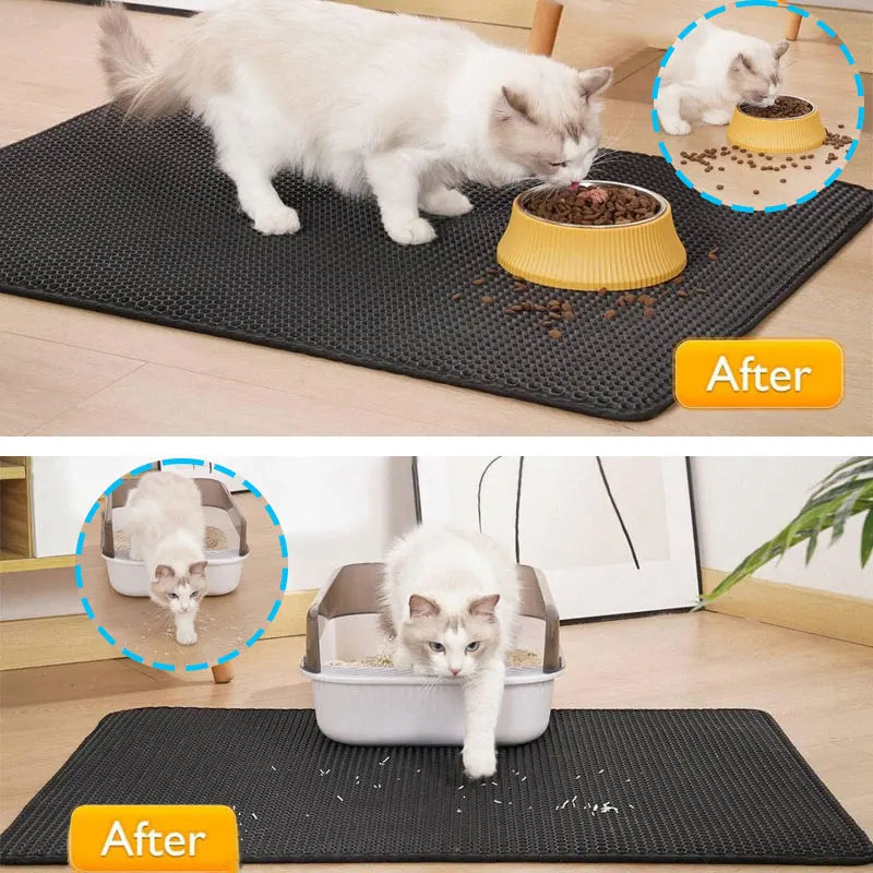 Waterproof Cat Litter Mat - Double Layer EVA Clean Pad – photo 2