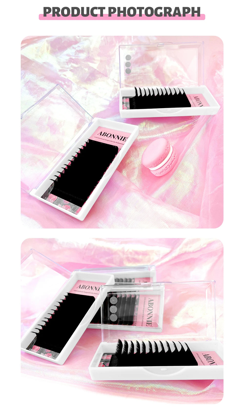 ABONNIE Matte Black Easy Fan Lashes Cashmere Blooming Eyelash Extensions Self-Making Fans Mega Volume Eyelash