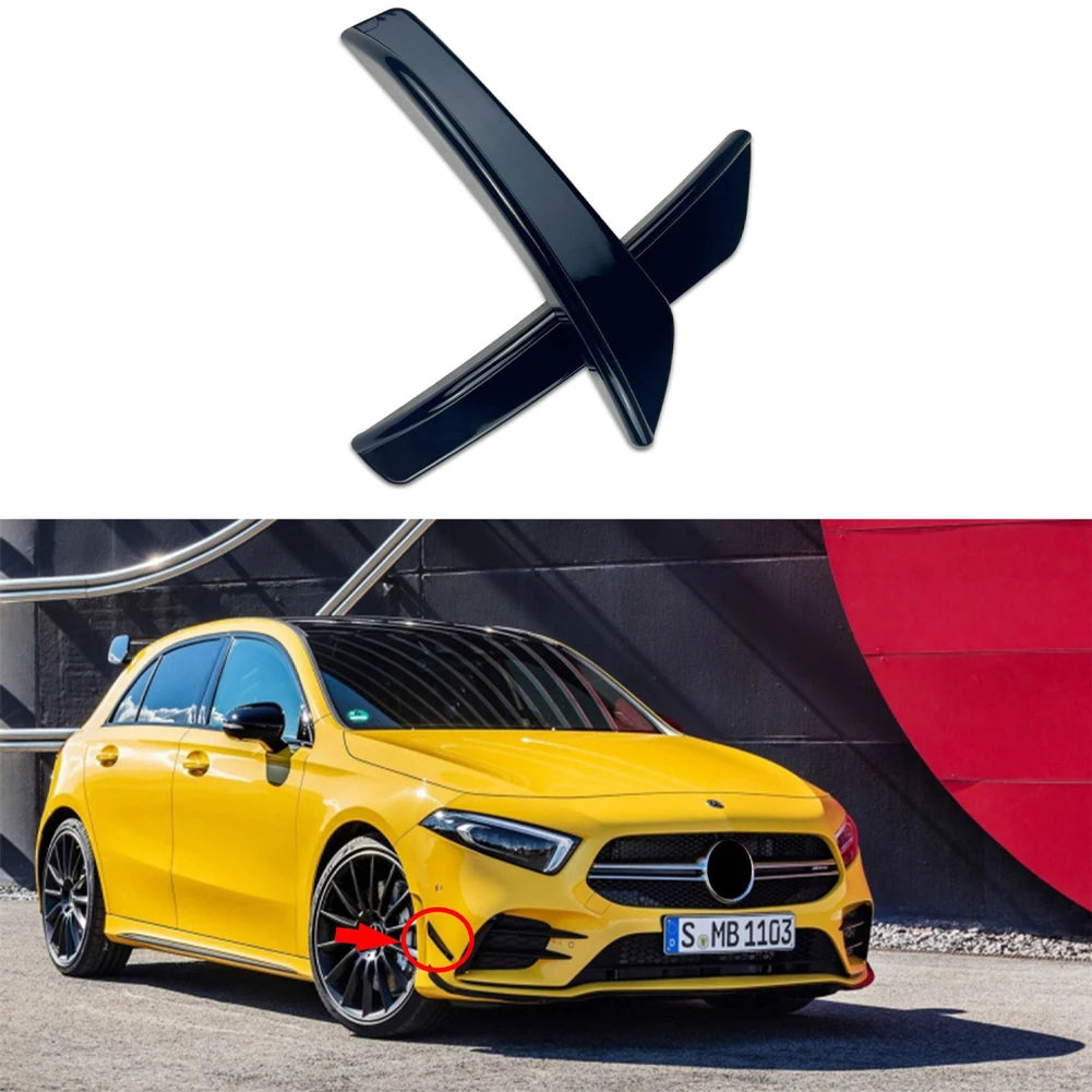 For Mercedes Benz A Class W177 AMG A160 A180 A200 A250 A35 2019+ Front Bumper Fog Lamp Side Canards Fins Lip Splitters Air Trim