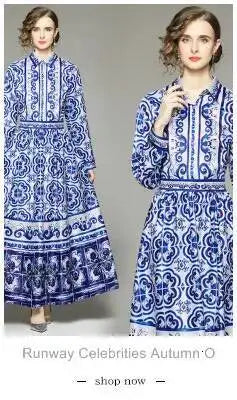 Summer Long Dress Women Runway Blue And White Porcelain Asymmetry Sexy Off The Shoulder Ruffles Hem Loose Robe Maxi Vestidos