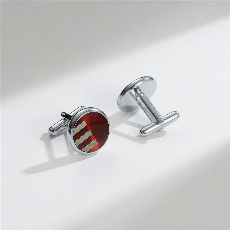 Man Shirt Cufflinks Copper Cufflinks For Mens Luxury Wedding Guests Gifts Round Square Fashion Jewelry Men Cuffs Links Tie Clip