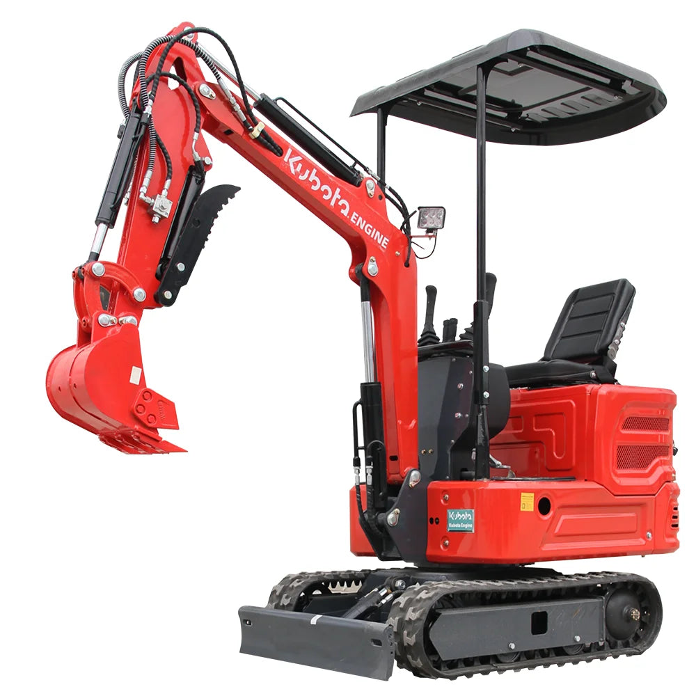 MACHPRO Mini Excavator with Kubota Engine, Equipped with Hydraulic Thumb Clamp & Multiple Attachments Free Shipping
