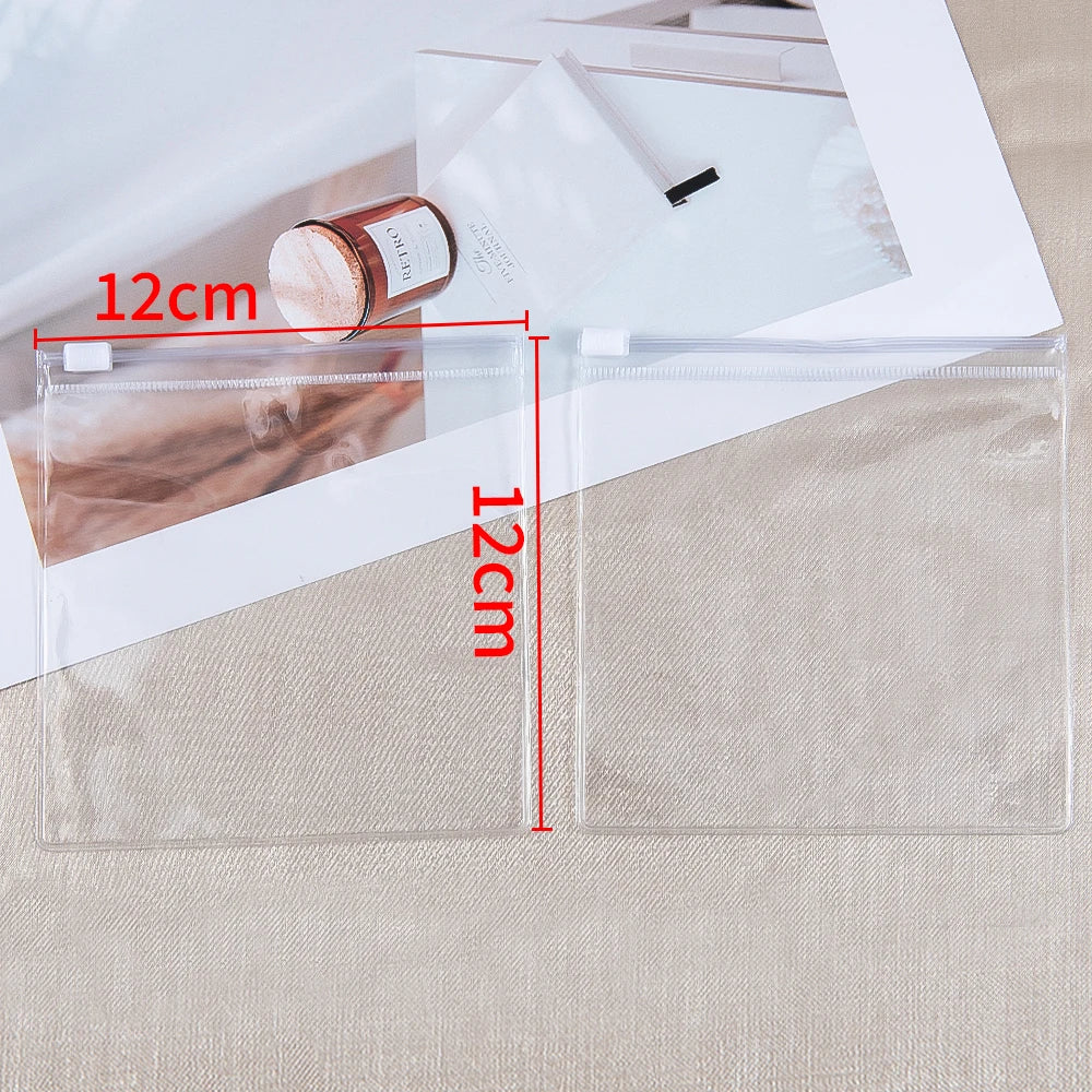 10Pcs Thicken Zipper Bag Transparent Plastic Bag Anti Oxidation Jewelry Pouch for DIY Jewelry Storage Earring Bracelet Packaging