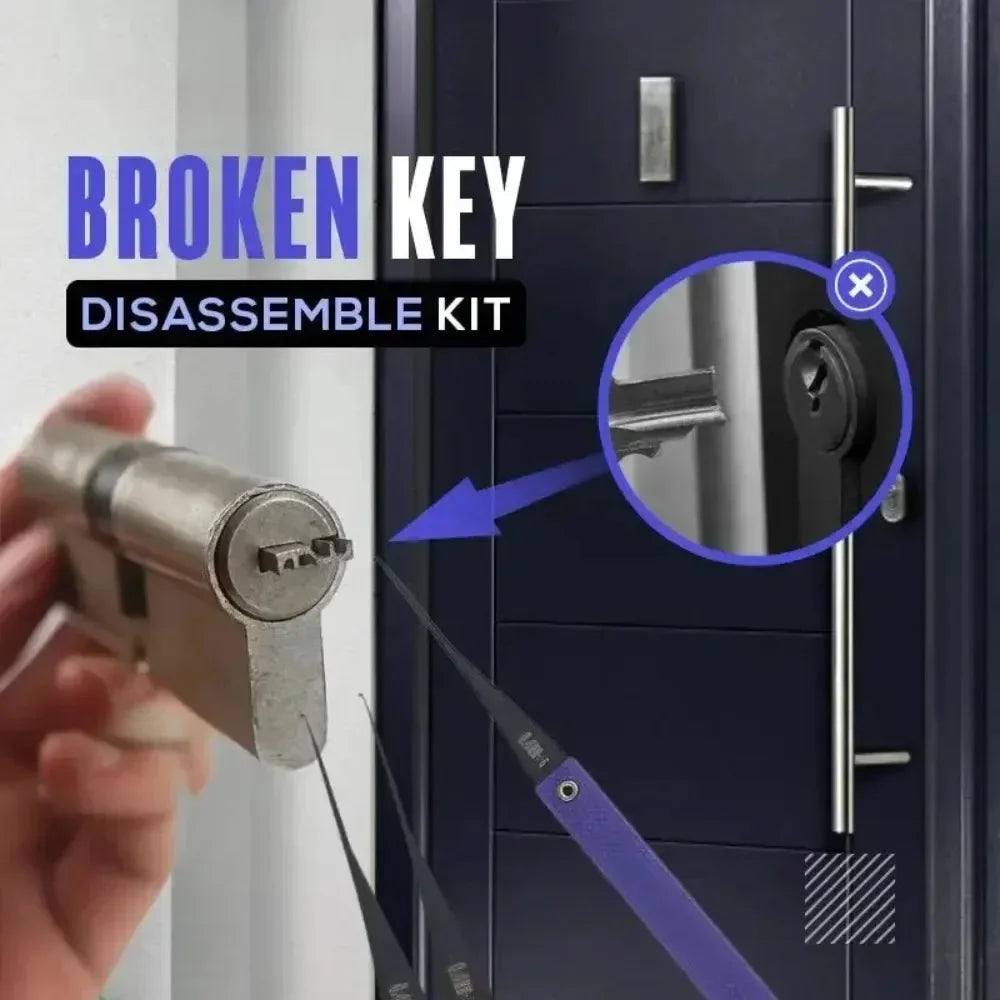 Multi-Functional Locksmith Tool Kit: Lock Picks, Padlock Repair, Broken Key Removal & Door/Combination Lock Opener Set