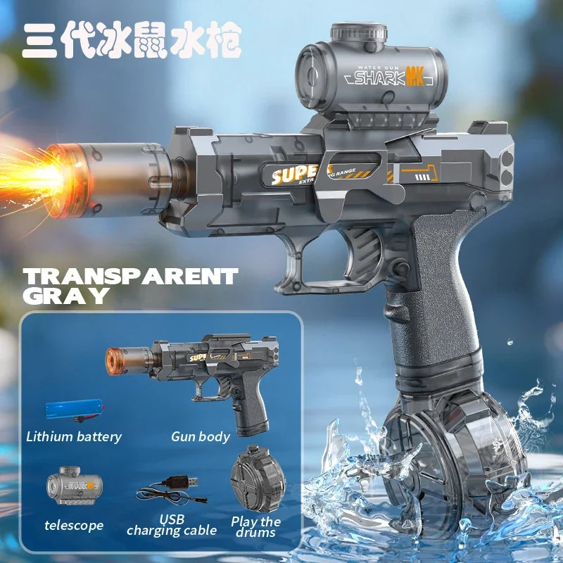 Electric Water Gun with Sensor Lights - Auto Summer Pool Toy