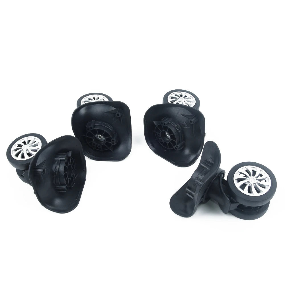 4Pcs Suitcase Luggage Replacement Luggage Suitcase Wheels Swivel Universal Wheel Black For Travelling Bag Travel Suitcase