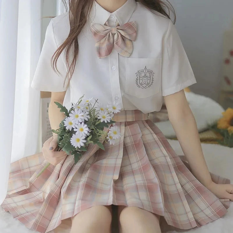 ZOKI Plaid Pleated Mini Skirt – Bow Knot High Waist Preppy Style | Harajuku Aesthetic Women's A-Line Dance Skirt | S-XXL