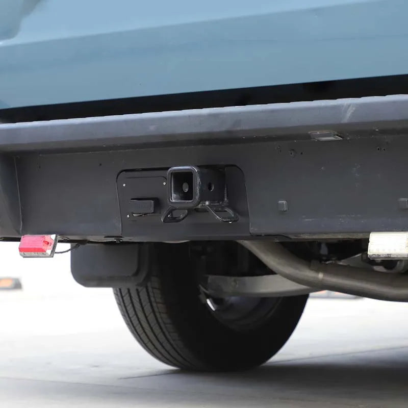Rear Bumper Cover Plate Trailer Side Dust Cover Black Aluminum Alloy for Ford Maverick 2022 -2025 4/7-Pin Connector Hitch