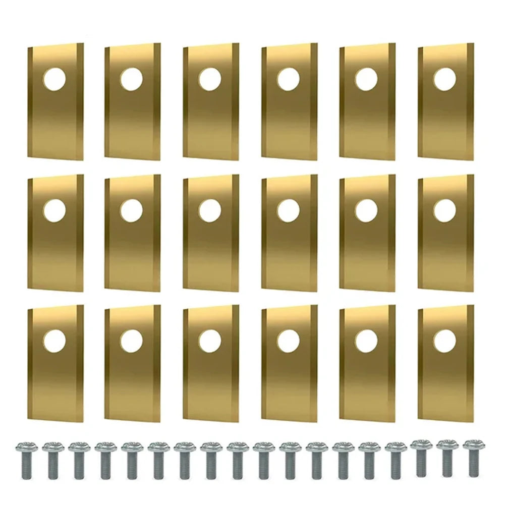 18-Piece Stainless Steel Lawn Mower Blade Replacement Kit