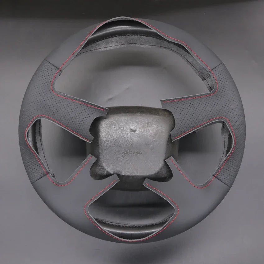Black Faux Leather Car Steering Wheel Cover For Chevrolet Silverado 1500 Avalanche Blazer K 1500 Chevy Van Tahoe 1999-2002