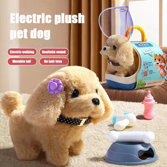 Walking Electronic Plush Puppy - Moving Toy Dog for Kids