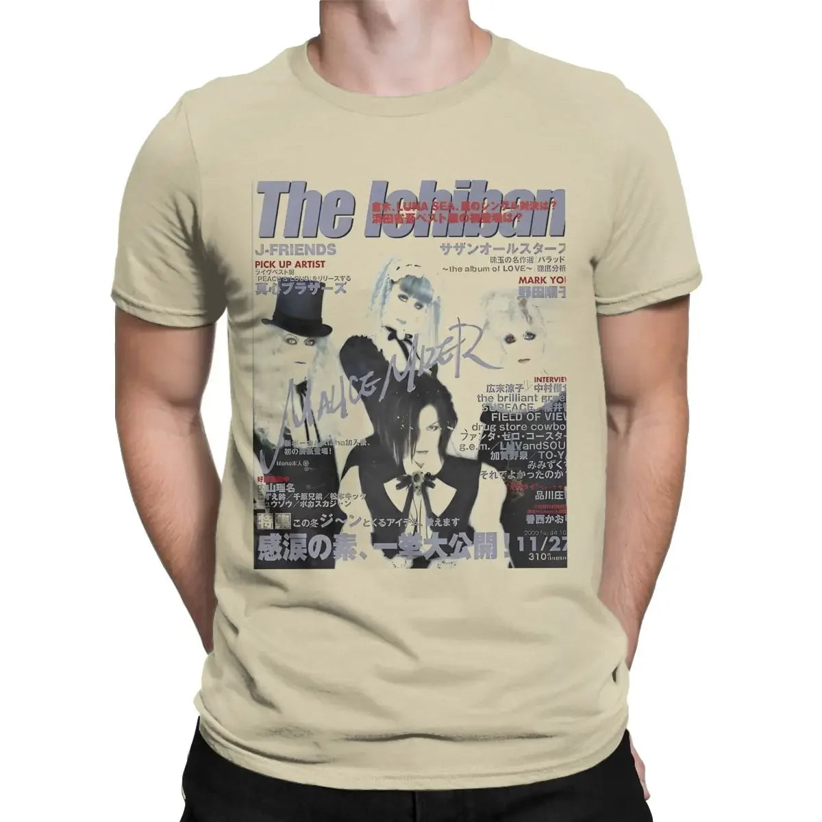 Malice Mizer Band Singer T Shirts Vintage T-Shirts Round Neck Rock Musician Tees Short Sleeve merchandise