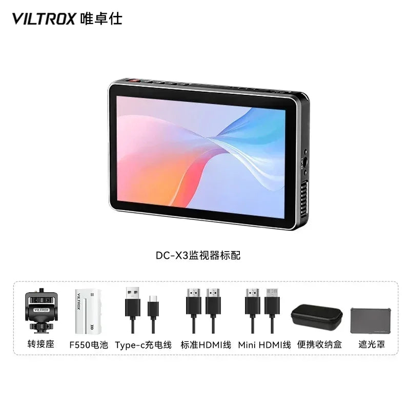 Viltrox DC-X2/DC-X3 Portable Monitor 6 Inch 2026 Nits 4K Touch Screen Profissional Photographic HD FHD Camera Monitor for Vedio