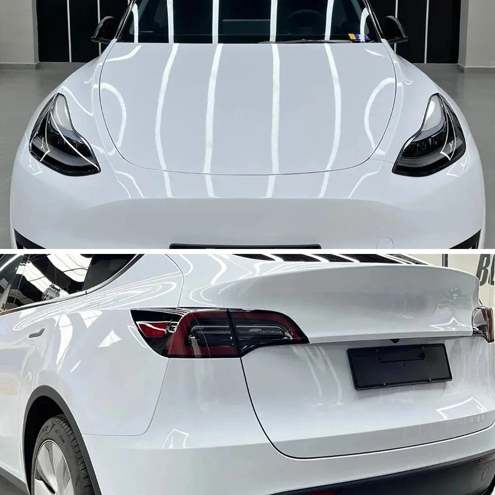 Red White Black Glossy Vinyl Wrap Film Car Stickers Air Bubble Free for Motorcycle Auto Tuning Accessories