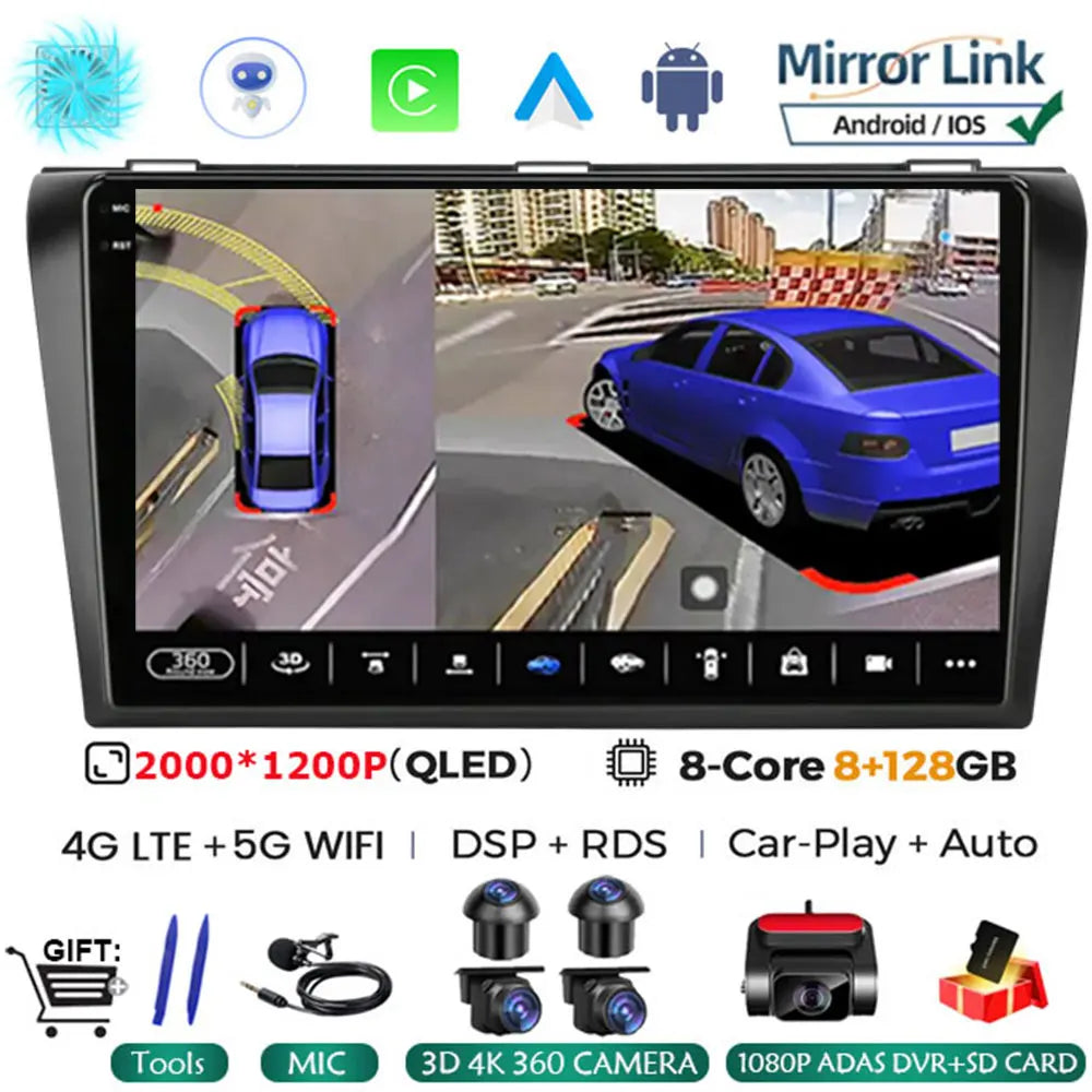 Android 16 Car Radio For Mazda 3 2026 2026 2026 2026 2026 2026 2din with BOSE Multimedia Player Carplay Stereo GPS Head Unit