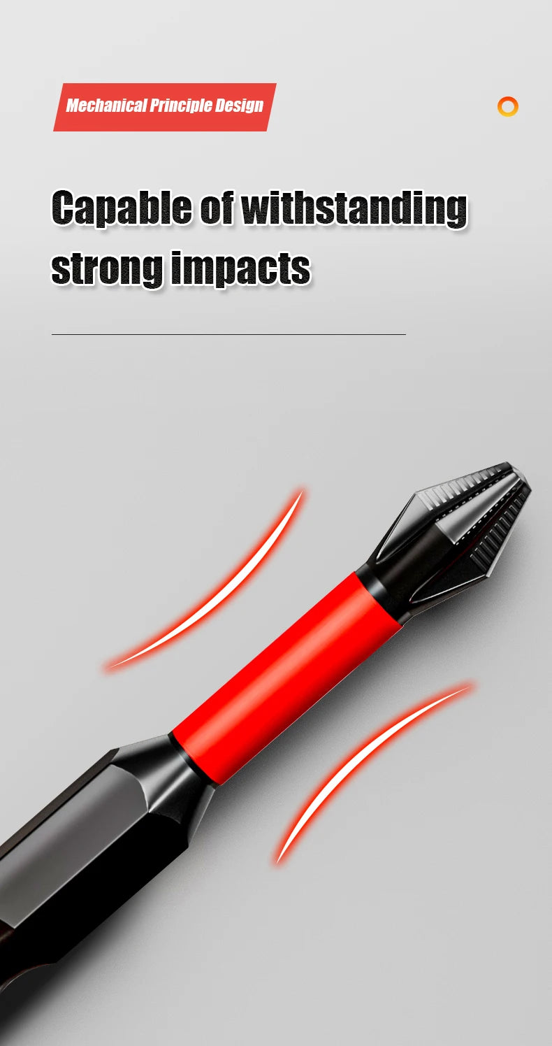 5/12Pcs Magnetic Screwdriver Bits Set Non-slip Shockproof Phillips Impact Hex Shank Alloy Steel for Power Tools