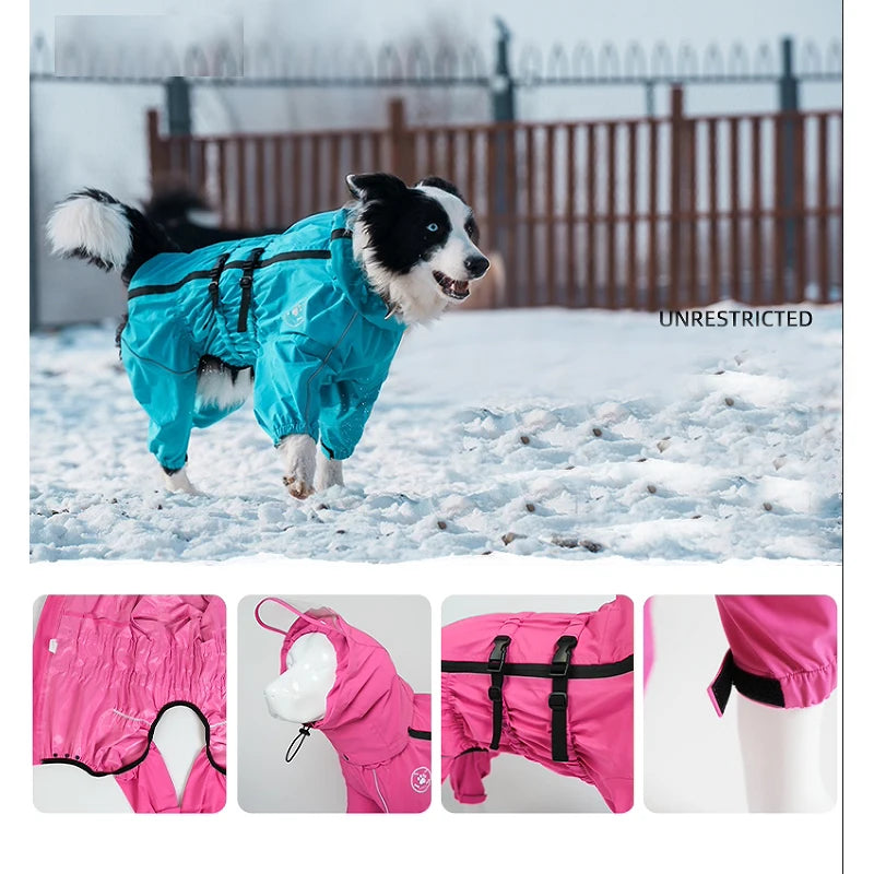 Reflective Dog Rain Jumpsuit - Hooded Raincoat for Autumn and Winter - photo 3