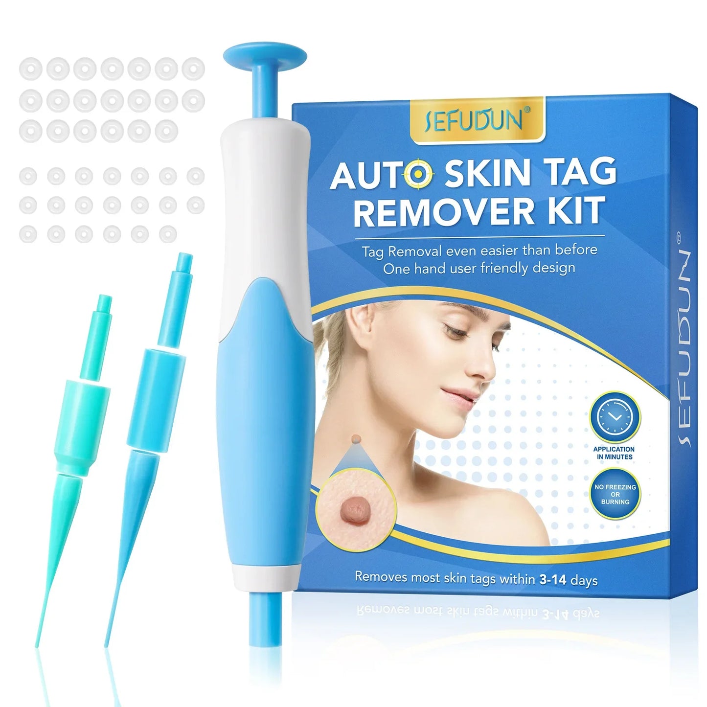 2 IN 1 Auto Micro Skin Tag Remover Device Standard And Micro Skin Tag Removal Kit Adult Mole Wart Remover Face Care Beauty Tools
