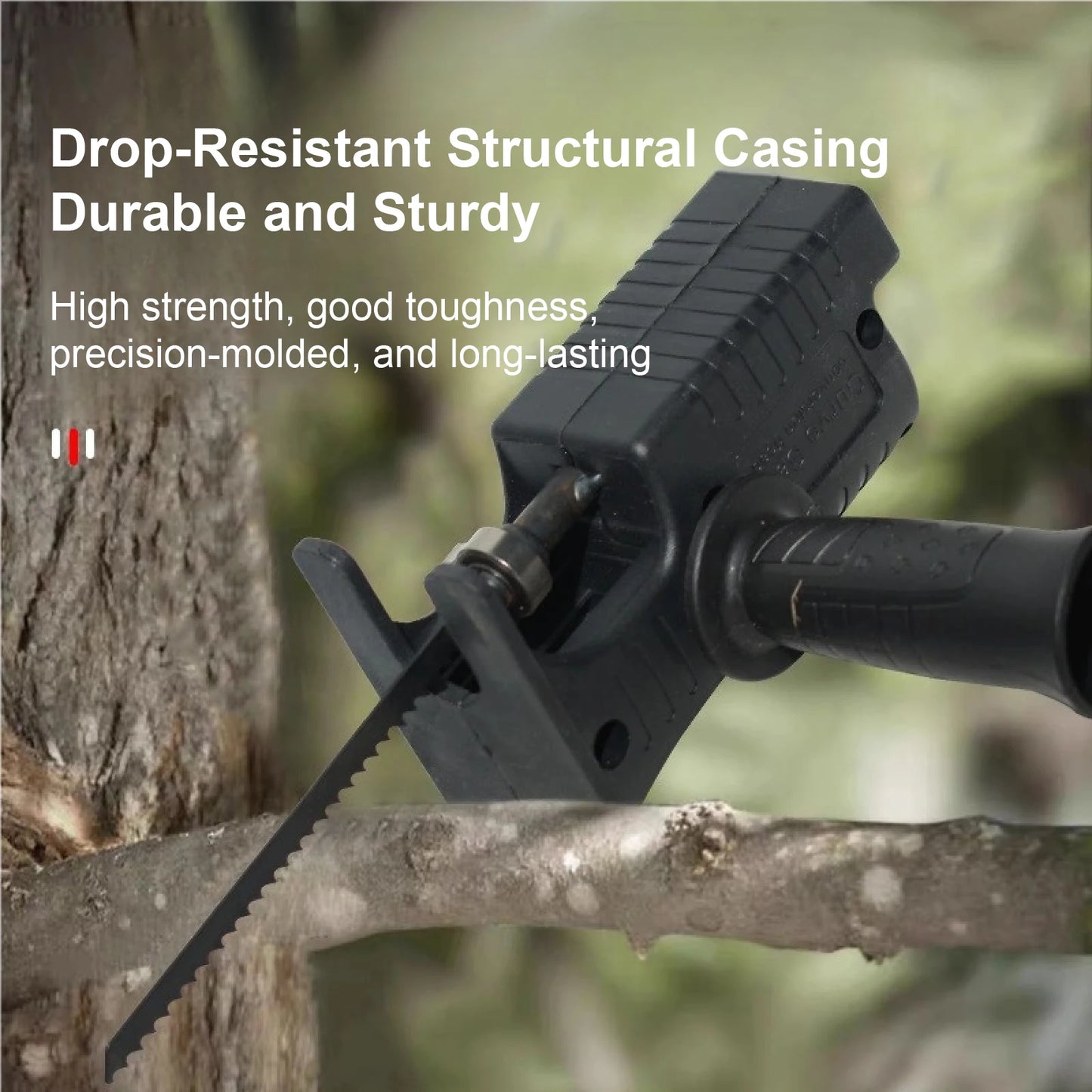 Electric Drill to Reciprocating Saw Adapter — Converter with Blades for Wood & Metal