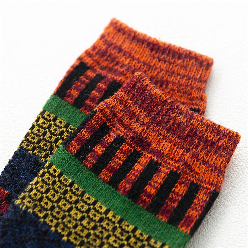 Men's Wool Blend Winter Socks, 5 Pairs