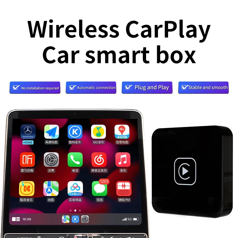 Wireless CarPlay & Android Auto Adapter (Universal Multi-Brand)