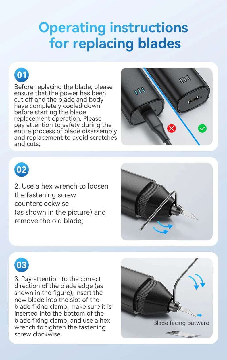 Awgem 40KHz Handheld Ultrasonic Cutter – Electric Carving Tool for Plastic, Resin, 3D Printing & Textile