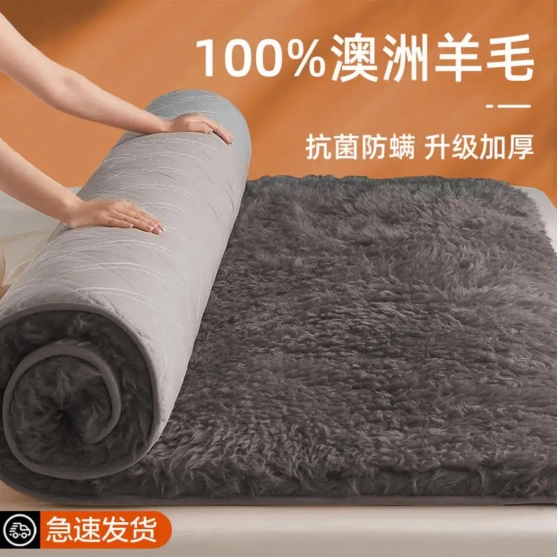 Wool Mattress Topper, Thick Warm Bed Pad